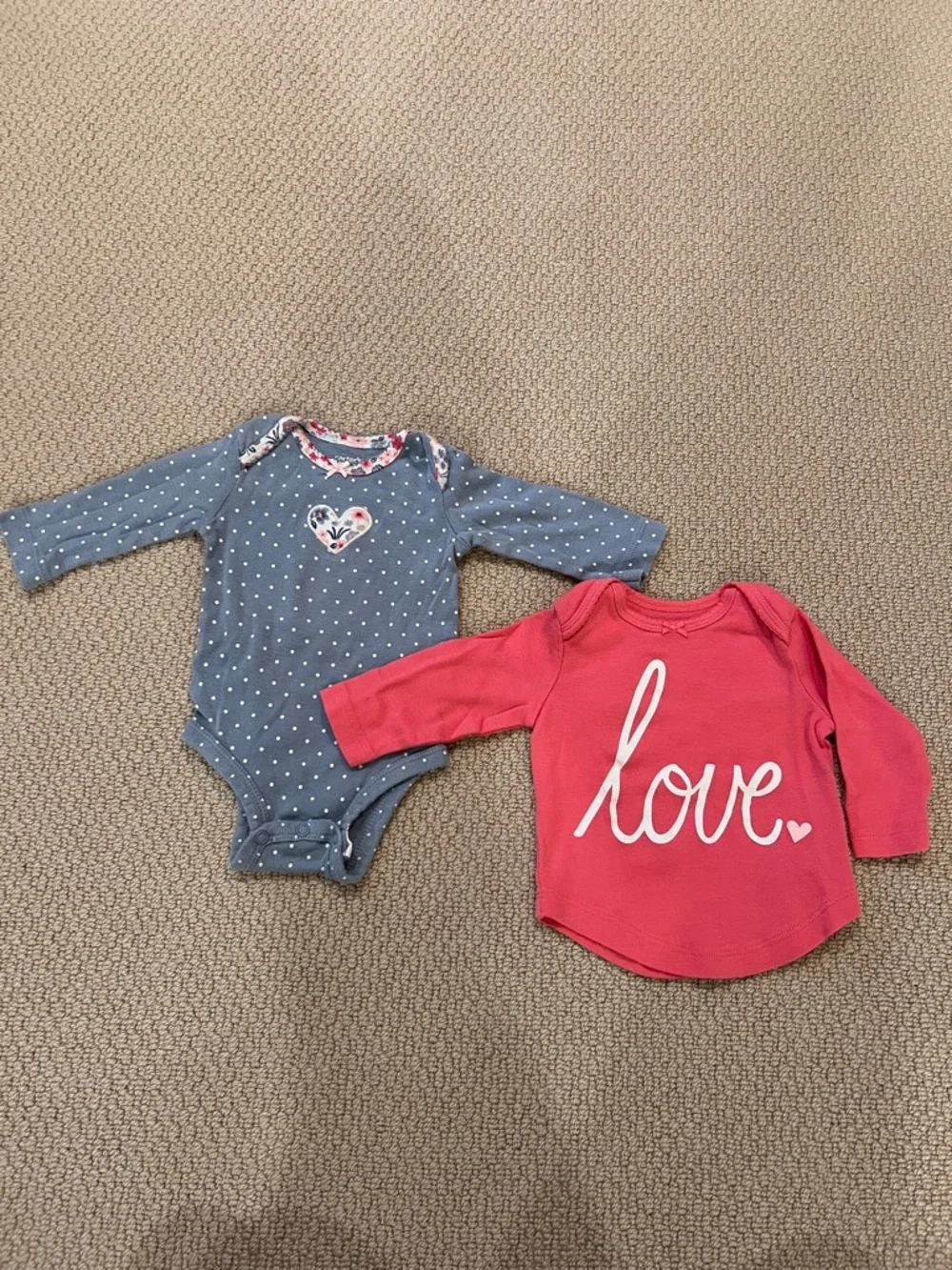 Baby Girl Outfit Bundle 3 Months 6pc Carter’s Sets Tops Everyday Clothes - Picture 7 of 8